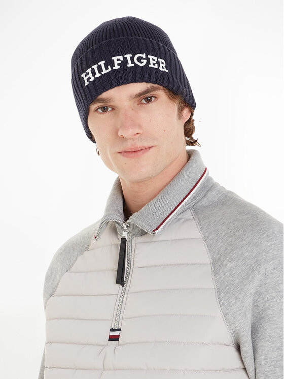 Tommy Hilfiger Tommy Hilfiger Sapka Monotype Beanie AM0AM11737 Sötétkék