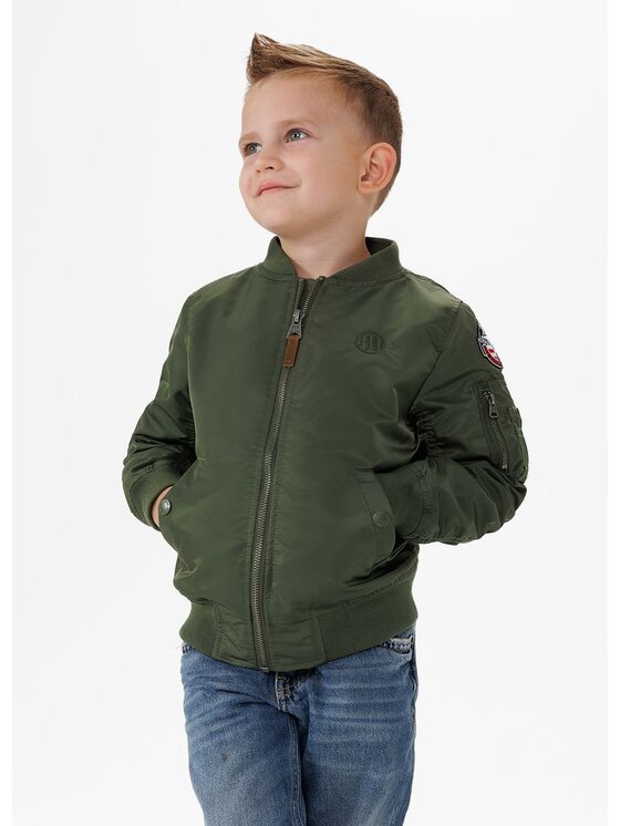 PITBULL PITBULL Kurtka przejściowa Kurtka Zielony Regular Fit