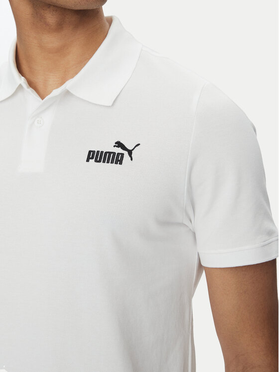 Puma Puma Tricou polo Essentials 682552 Alb Regular Fit