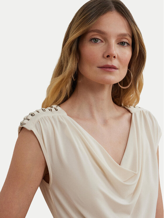 LAUREN RALPH LAUREN LAUREN RALPH LAUREN Blúz 200898441001 Ekru Relaxed Fit