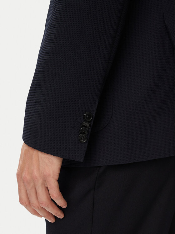BOSS BOSS Marynarka H-Hutson-3PP-263 50567514 Granatowy Slim Fit
