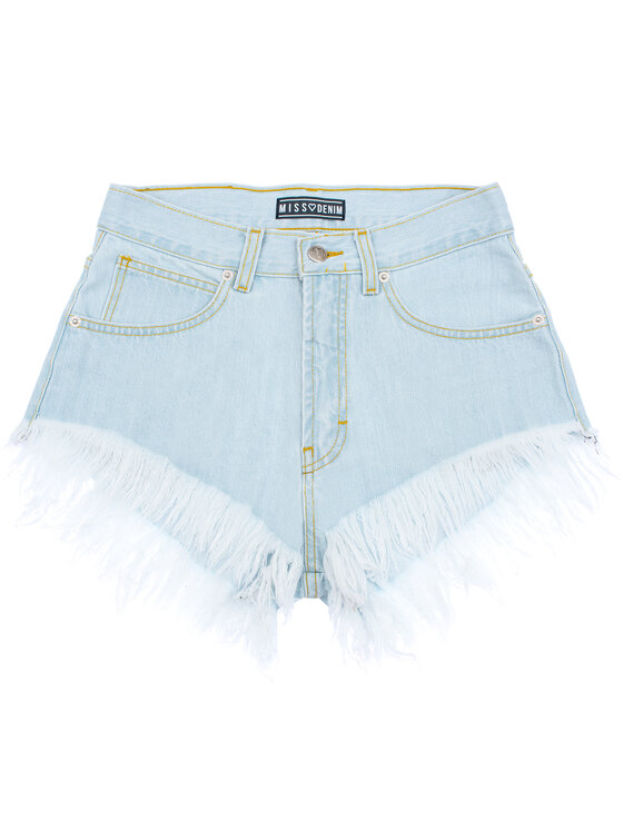 MissDenim MissDenim Szorty jeansowe High Waist Niebieski Regular Fit