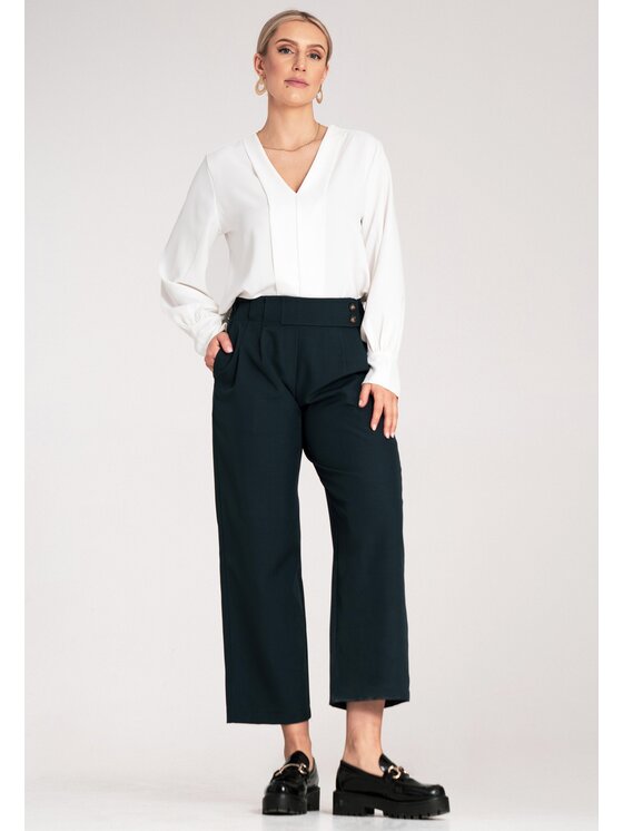 FIGL FIGL Culottes nohavice M1132 Tmavomodrá Flared Leg