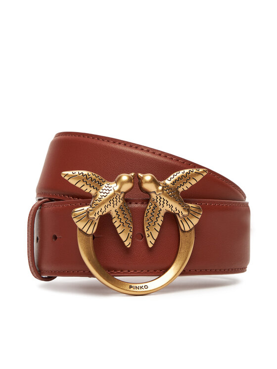 PINKO Pasek Damski Love Berry H4 Belt AI 25-26 PLT01 100120 A0F1 Brązowy