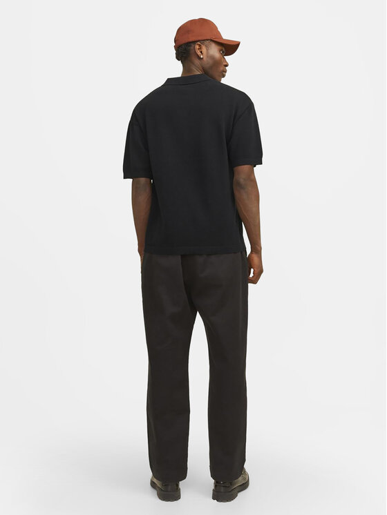 Jack&Jones Jack&Jones Polo Linen 12252748 Crna Regular Fit