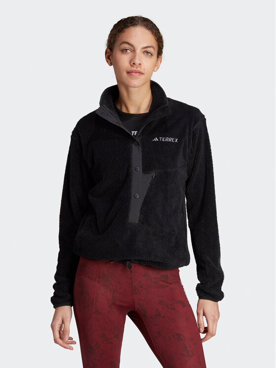 adidas adidas Полар Terrex XPLORIC High-Pile-Fleece IB6555 Черен Regular Fit