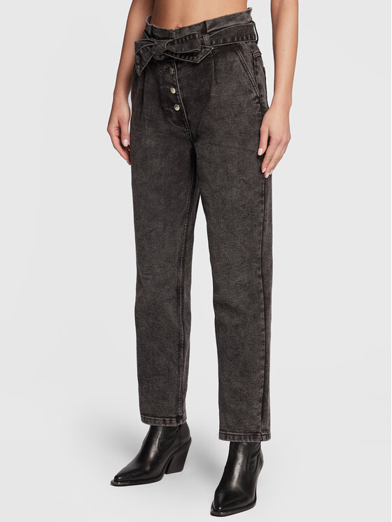 NAF NAF Jeans hlače THNP41 Siva Relaxed Fit
