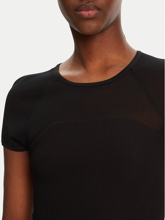 HUGO HUGO Blúz Slevetta 50538232 Fekete Slim Fit