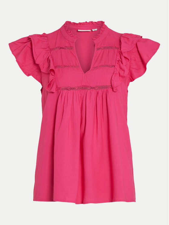 Vila Vila Särkpluus Visia 14097358 Roosa Regular Fit