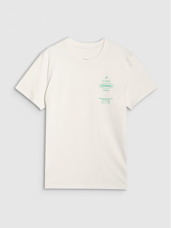 4F 4F T-Shirt SS MIDSHOP TEXTILE Biały Regular Fit