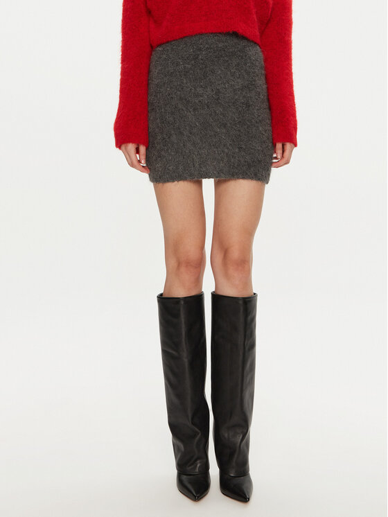 Gestuz Gestuz Fustă mini Sabi 10909540 Gri Regular Fit