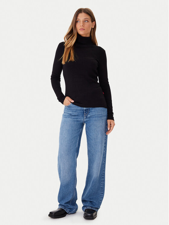 JOOP! Jeans JOOP! Jeans Bluză cu gât Kaisha 30049305 Negru Slim Fit