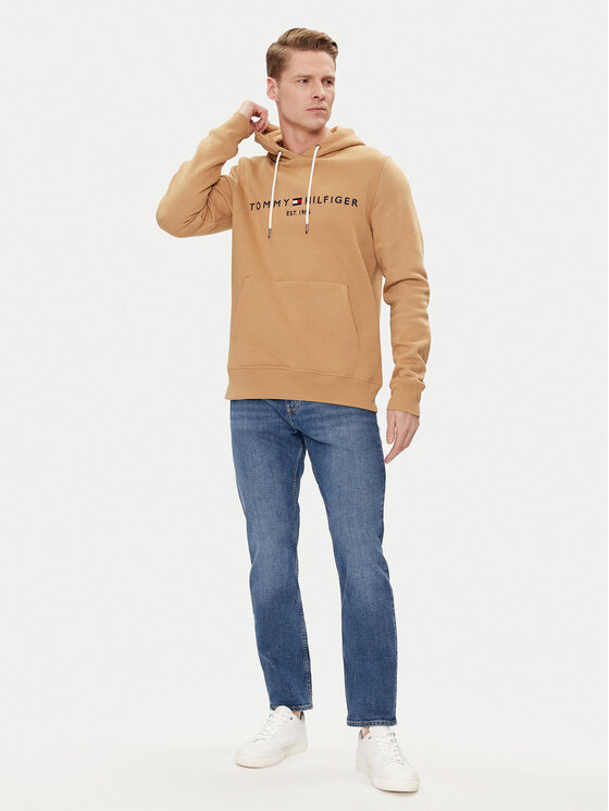 Tommy Hilfiger Tommy Hilfiger Jopa Logo MW0MW11599 Rjava Regular Fit