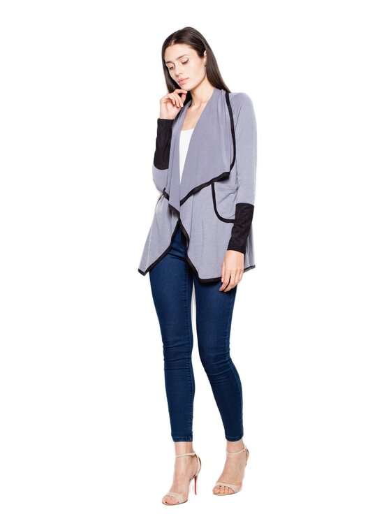 Venaton Venaton Sweter VT036 Szary Regular Fit