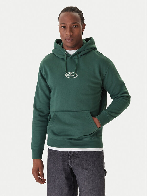 Quiksilver Quiksilver Džemperis ar kapuci Salt Water Graphic EQYFT05126 Zaļš Comfort Fit