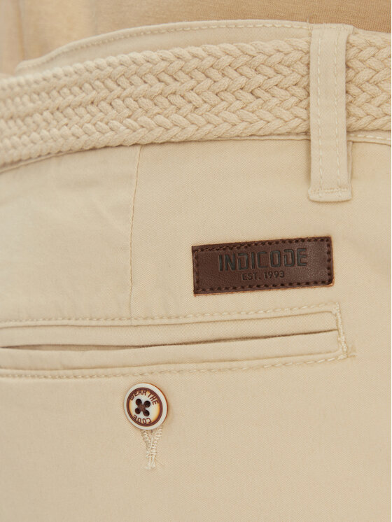INDICODE INDICODE Pantalon scurți din material Inconor 70-060 Verde Regular Fit