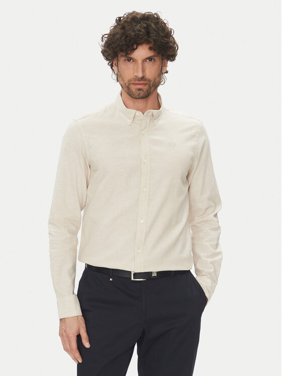 La Martina La Martina Särk Alvin MAC006 TL141 Beež Regular Fit