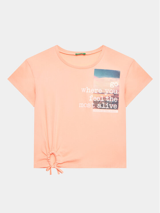 United Colors Of Benetton United Colors Of Benetton T-Shirt 3096C10B4 Růžová Regular Fit