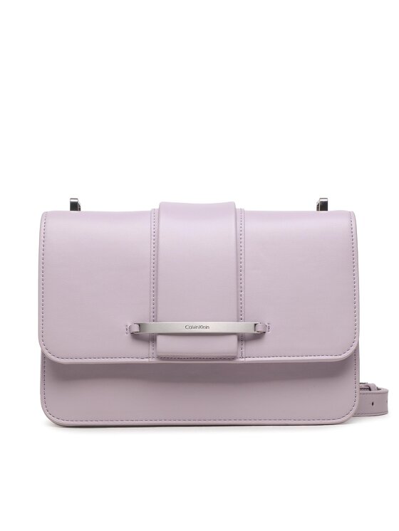 Geantă Calvin Klein Bar Hardware Shoulder Bag Md K60K610734 Violet