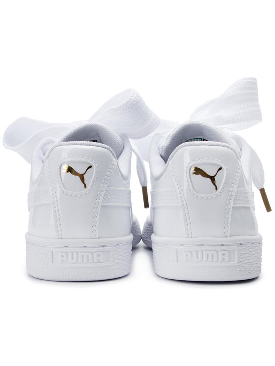 Scarpe puma on sale basket heart bianche