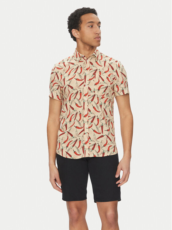Blend Blend Hemd 20718428 Beige Regular Fit