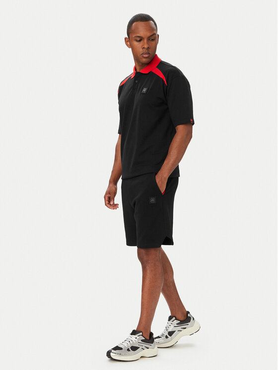 HUGO HUGO Pantaloncini di tessuto Despen_RB 50559712 Nero Relaxed Fit