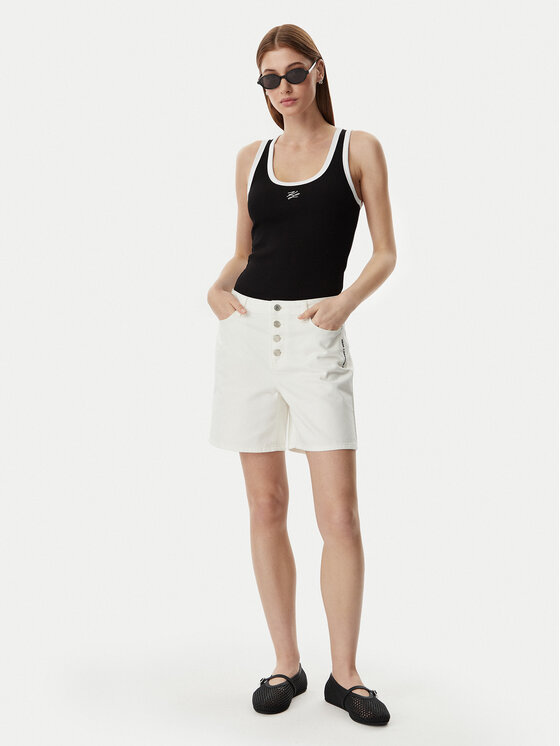 KARL LAGERFELD KARL LAGERFELD Jeansshorts B2W10048 Creme Loose Fit
