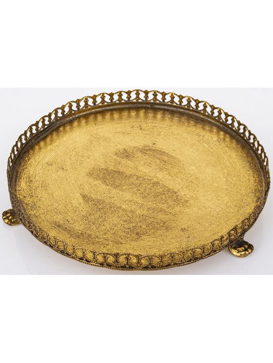 MIAhome MIAhome Patera taca okrągła z kloszem 17x25x25 cm OMBRA Złoty