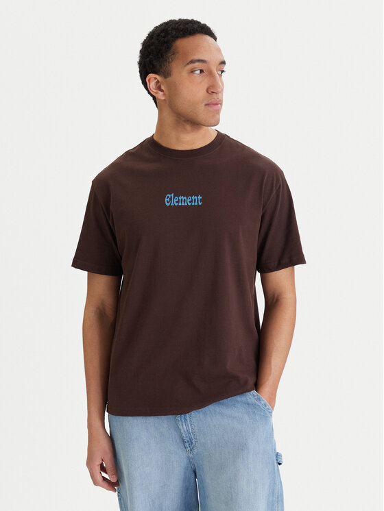 Element Element Tričko Bad Doggie ELYZT00560 Hnedá Relaxed Fit