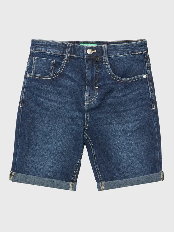 United Colors Of Benetton Jeansshorts 4XA2C9013 Dunkelblau Slim Fit