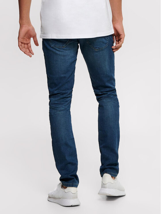 Only & Sons Only & Sons Traperice Loom 22008472 Tamnoplava Slim Fit