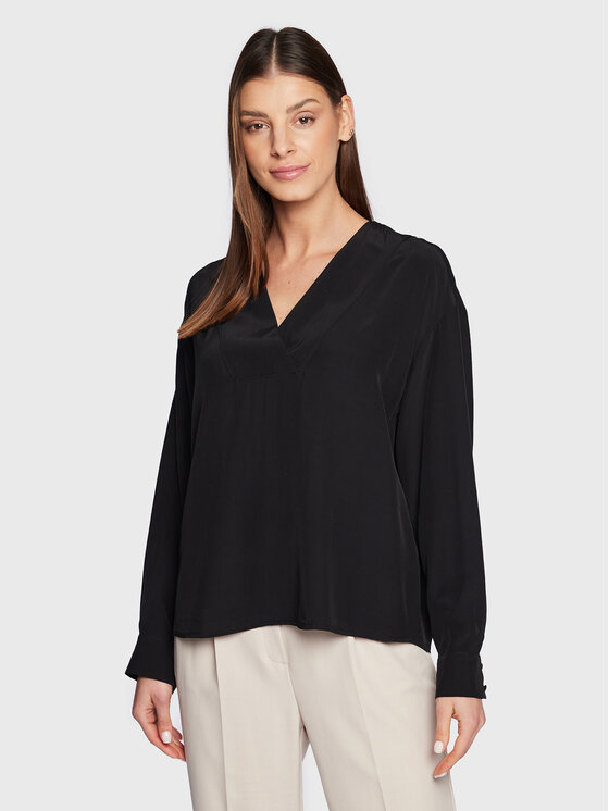 Sisley Bluza 56ICLQ02O Črna Regular Fit