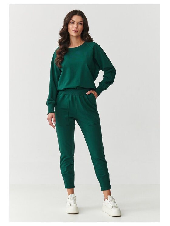 Makadamia Makadamia Dres M888 Zielony Relaxed Fit