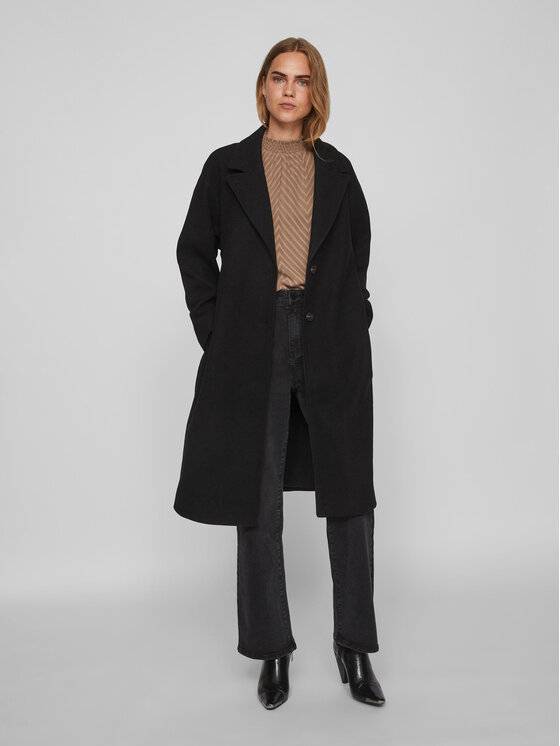 Vila Vila Übergangsmantel 14084347 Schwarz Regular Fit
