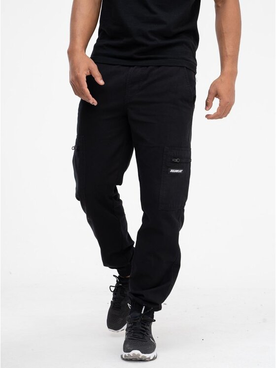 Jigga Wear Jigga Wear Joggery Bojówki cargo klasyczne 90564 Czarny Jogger Fit