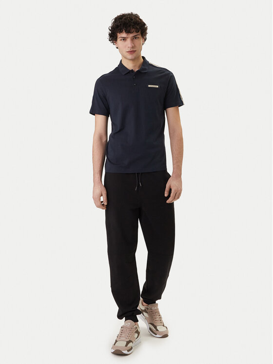 EA7 Emporio Armani EA7 Emporio Armani Тениска с яка и копчета 7M001477 AF10375 UB102 Тъмносин Regular Fit