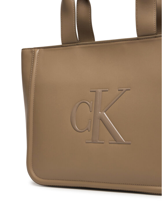 Calvin Klein Calvin Klein Handtasche Bold Ck Medium Tote LV04F3218G Beige
