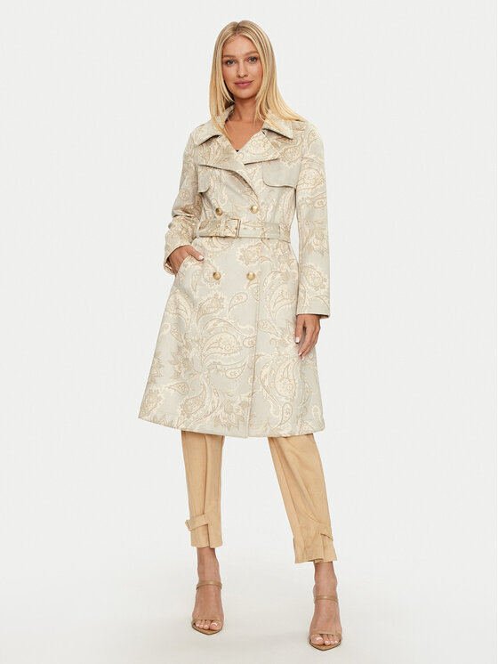 Guess Guess Trenčkot W4YL23 WE4T0 Béžová Regular Fit