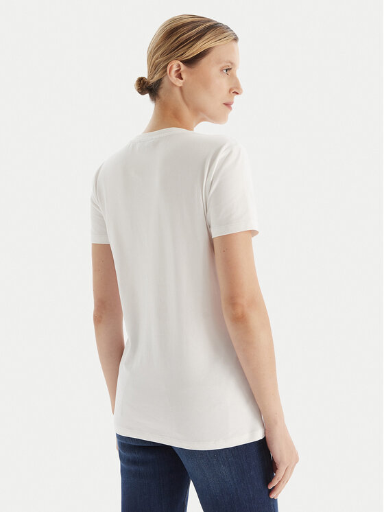 Fracomina Fracomina T-Shirt FR25WT3004J40108 Weiß Regular Fit