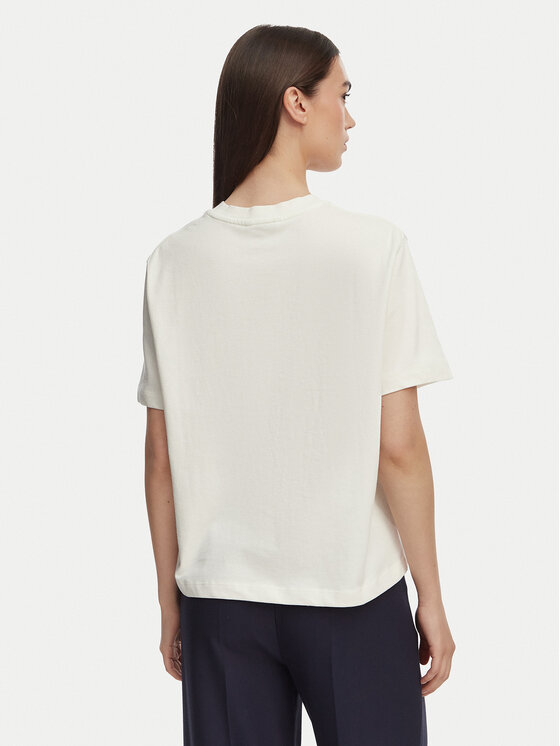 Tommy Hilfiger Tommy Hilfiger T-Shirt Crest WW0WW48713 Biały Relaxed Fit