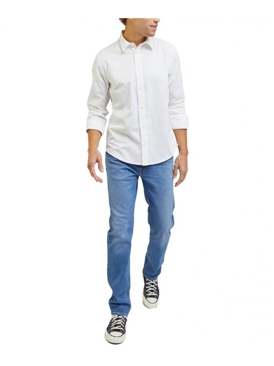 Lee Lee Camicia PATCH SHIRT BRIGHT WHITE Bianco Regular Fit