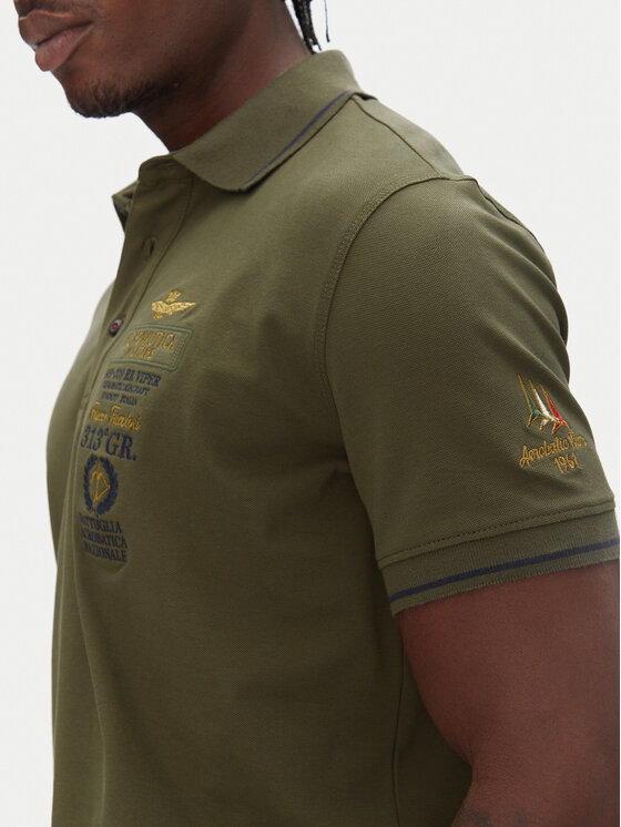Aeronautica Militare Aeronautica Militare Polo majica 251PO1853P191 Khaki Regular Fit