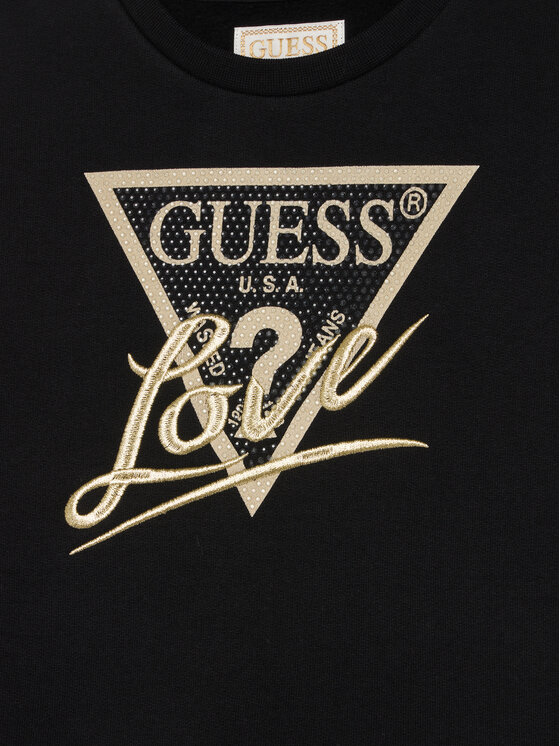 Guess Guess Bluză J5BQ04 KAV34 Negru Relaxed Fit