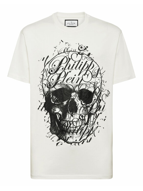 PHILIPP PLEIN PHILIPP PLEIN T-Shirt 24635 Biały Regular Fit