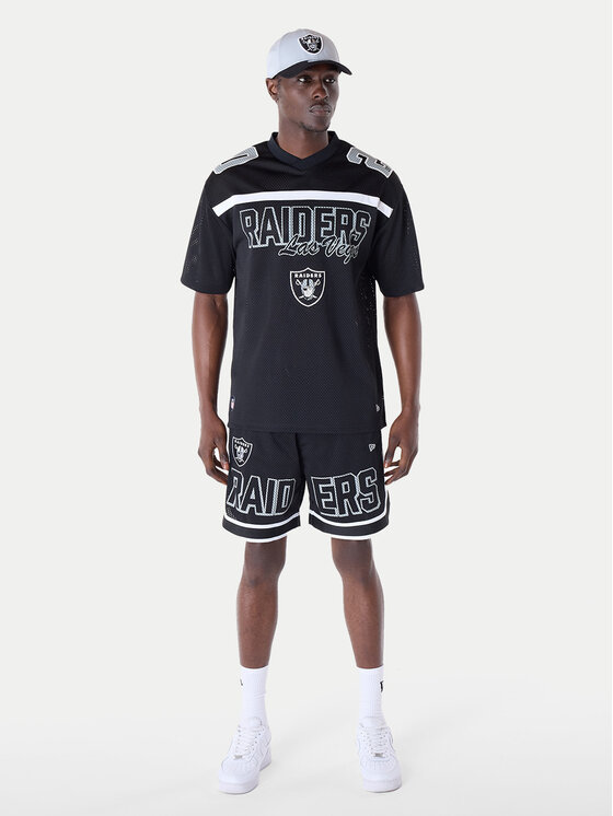 New Era New Era T-Shirt NFL Las Vegas Raiders Mesh Graphic Jersey 60596386 Černá Regular Fit