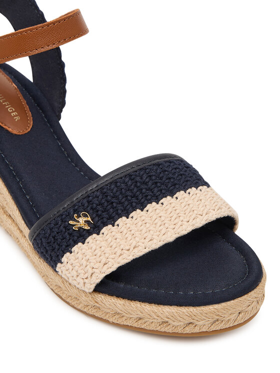 Tommy Hilfiger Tommy Hilfiger Espadrillas Mid Espad Wedge Crochet FW0FW09516 Blu scuro