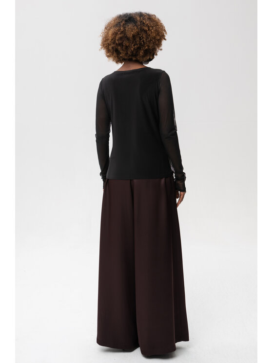 blue shadow blue shadow Bluzka Dorote Czarny Regular Fit