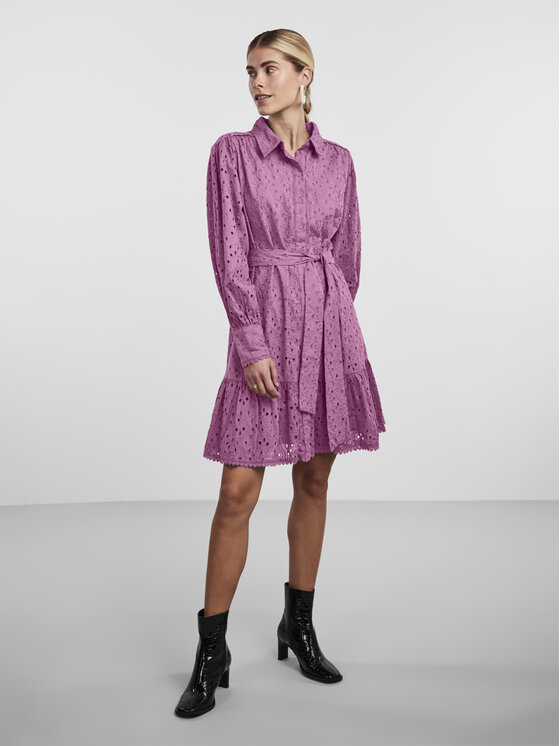 YAS YAS Haljina za svaki dan 26029394 Ljubičasta Regular Fit