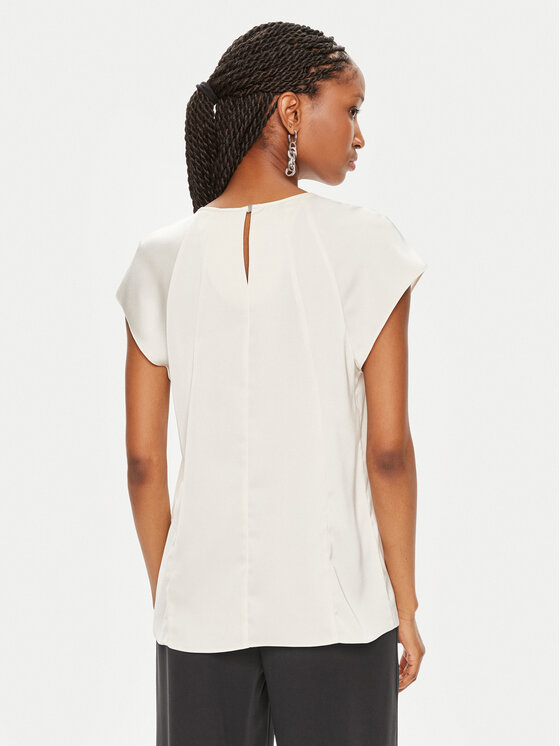 Calvin Klein Calvin Klein Μπλουζάκι K20K207161 Εκρού Regular Fit