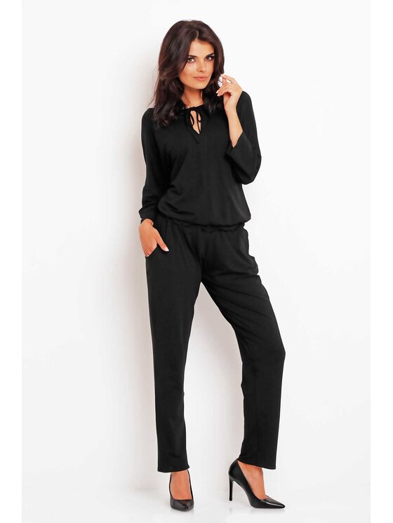 Awama Awama Kombinezon A148 Czarny Basic Fit